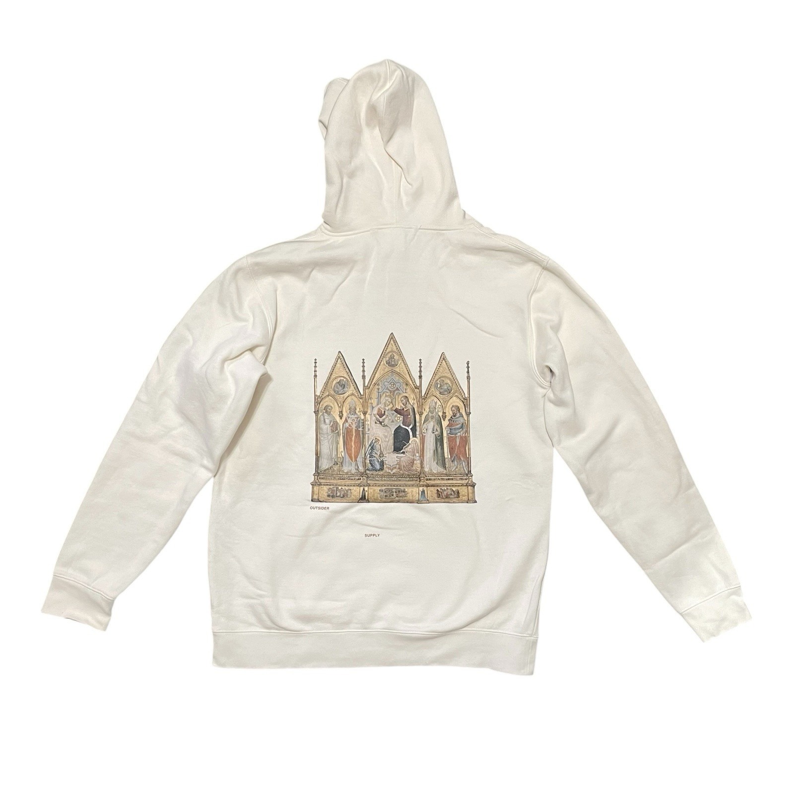Outsider Supply Coronation Organic Heavyweight Hoodie Art Ivory Size M $180 — image 4 of 8